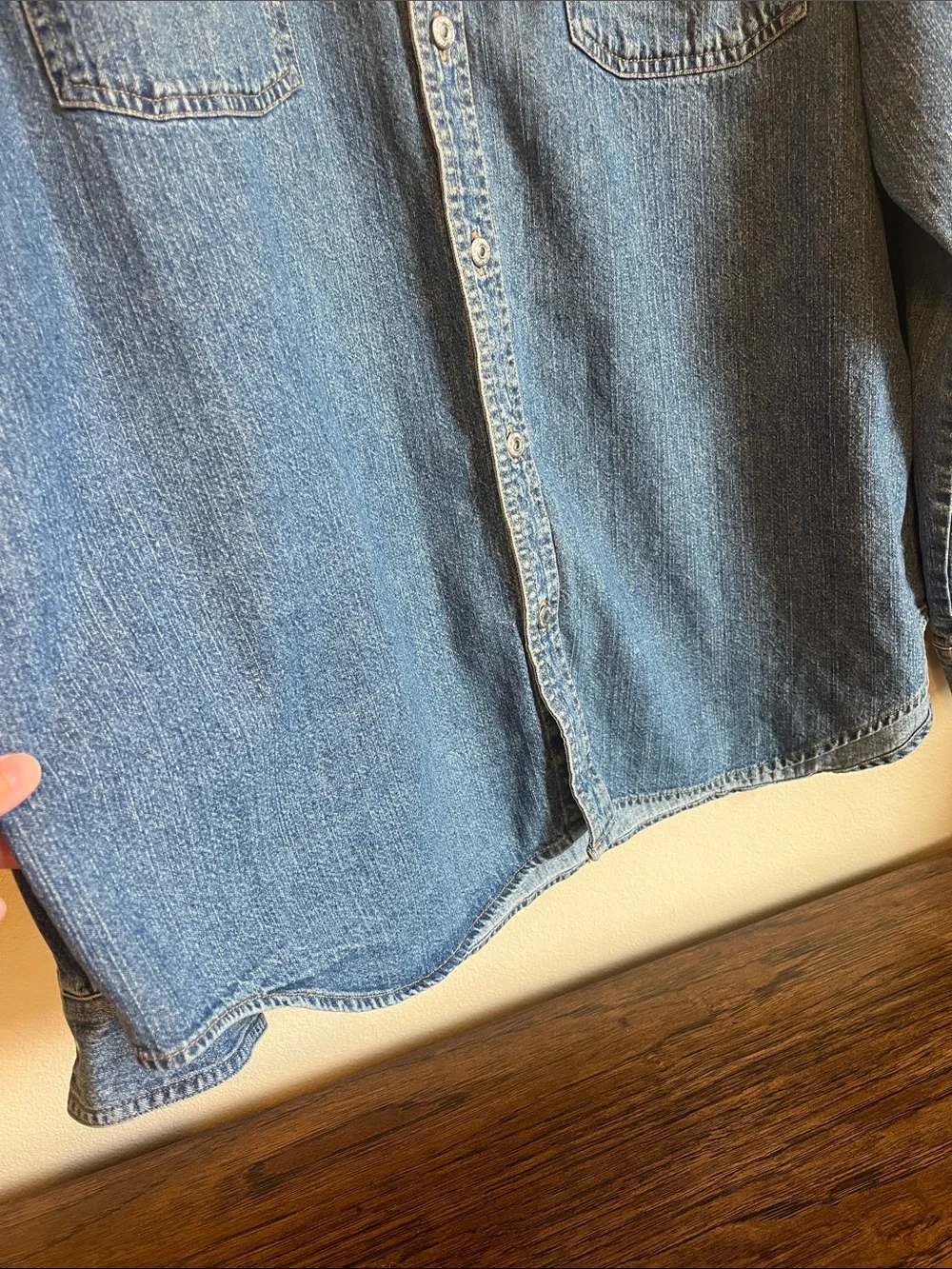 Vintage 90’s Men’s Levi's Red Tag Authentic Jeanswear denim button-down shirt.